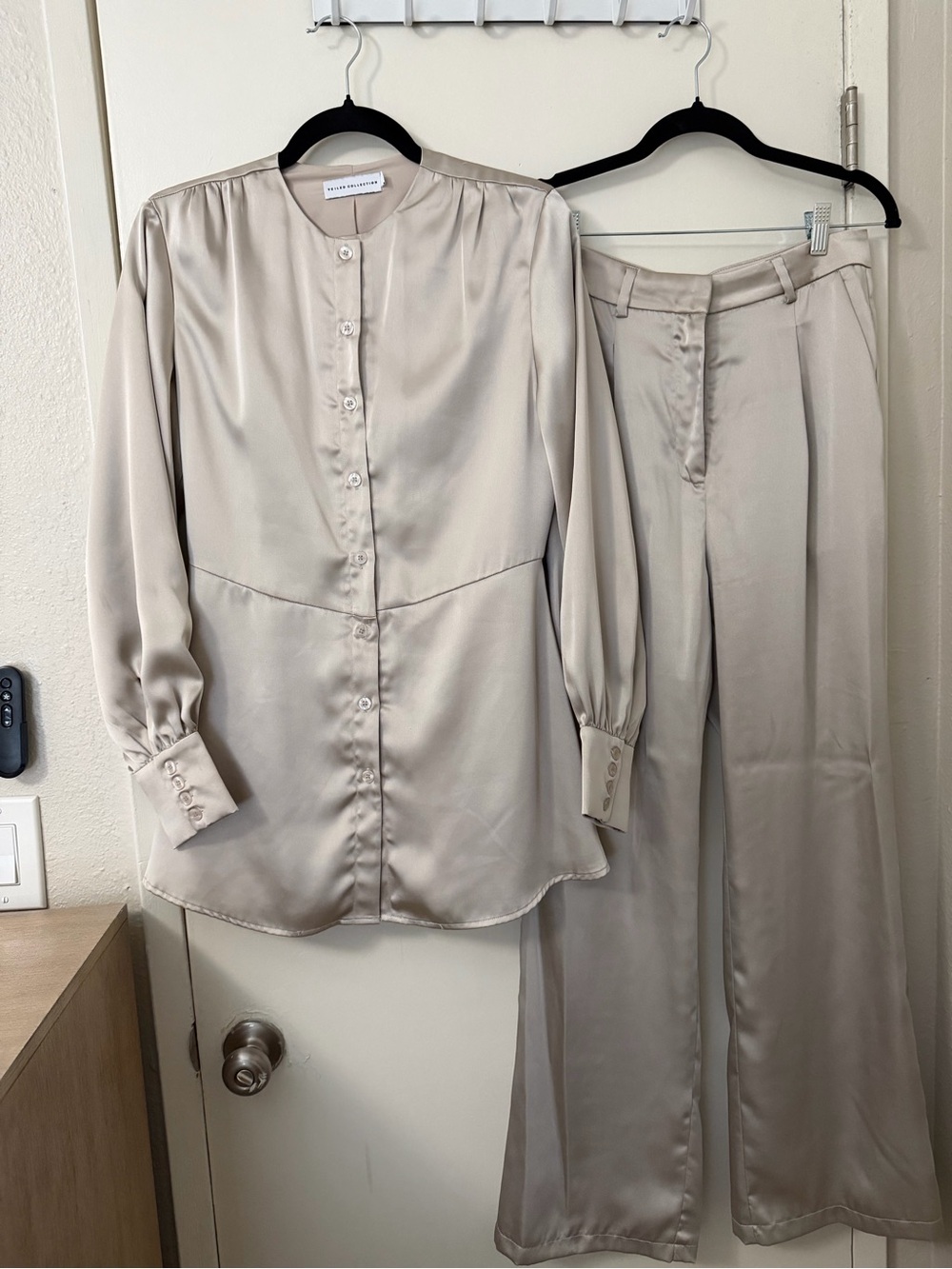 Veiled Collection Diana Satin  2 piece set